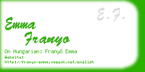 emma franyo business card