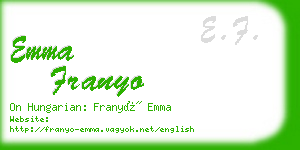 emma franyo business card